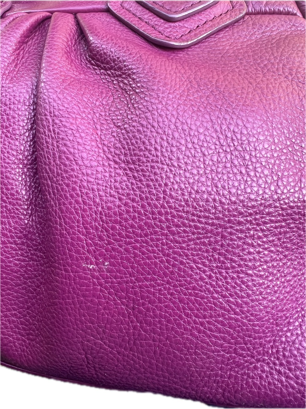 Marc by Marc Jacobs Plum Leather Dome Satchel with Gold Hardware - Picture 7 of 13